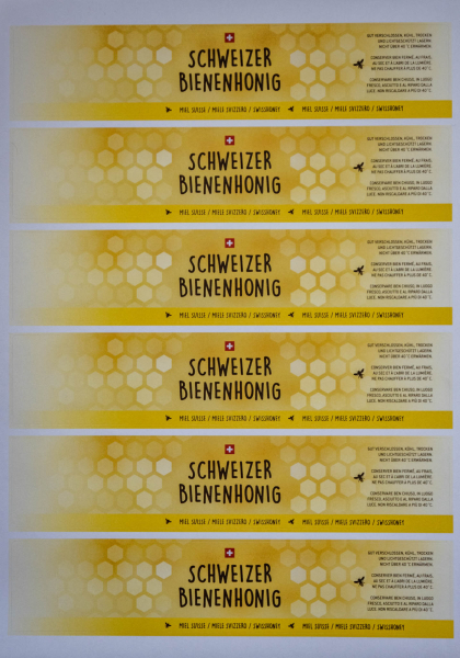 Etikette, A4, Neu gelb 1 Bogen à 6 Stk.